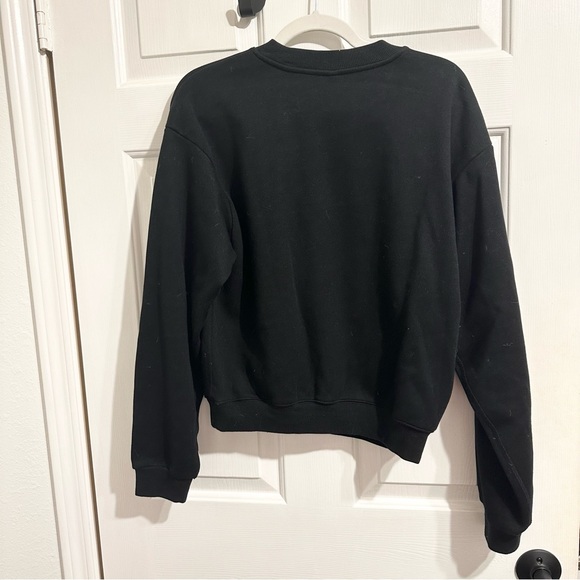 skims - cotton fleece crew neck pullover (onyx) - Picture 3 of 4